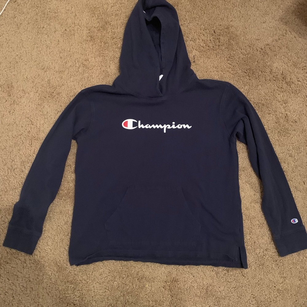 champion navy blue hoodie